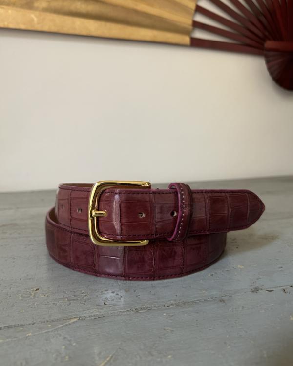 Cintura in fibbia metallo dorata - Lampone