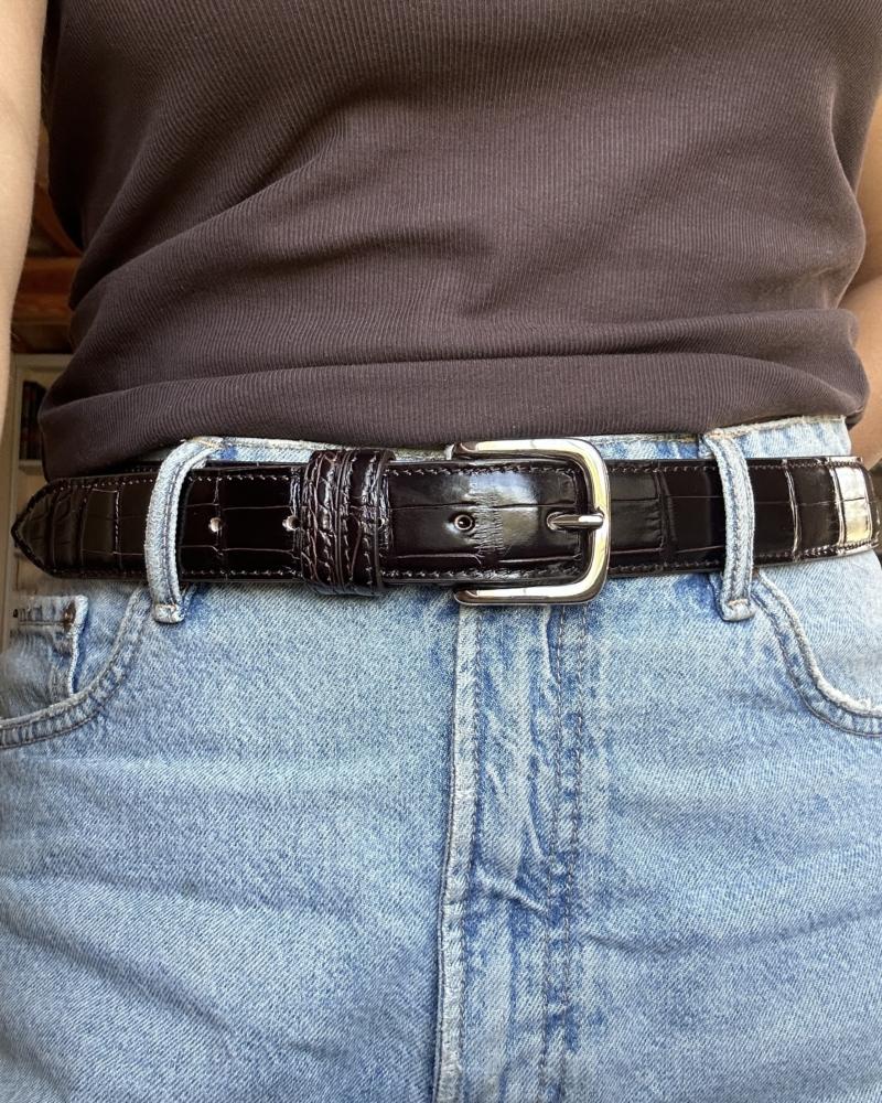 Silver metal buckle belt - Rouge Noir - Image 8