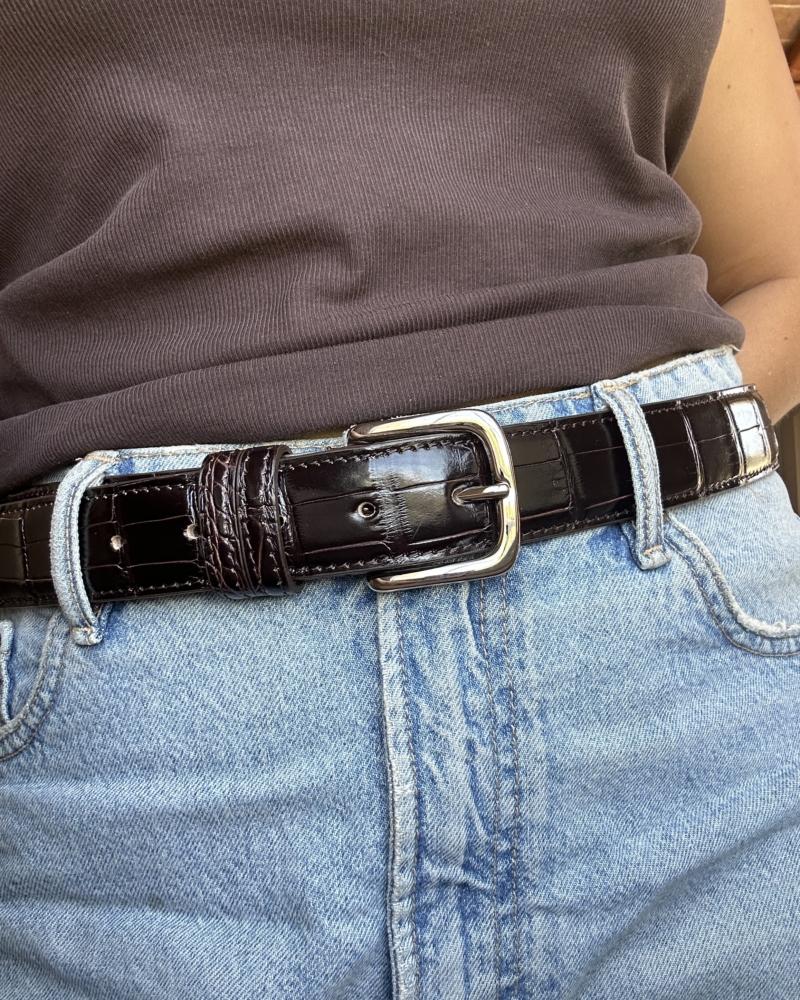 Silver metal buckle belt - Rouge Noir - Image 9