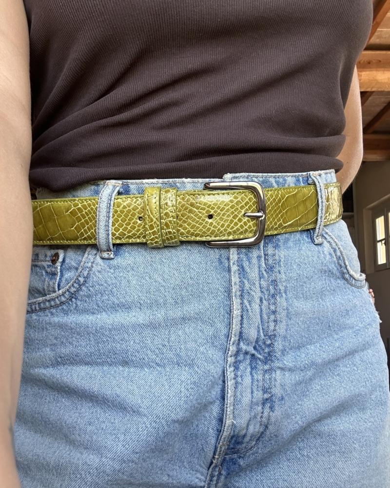 Silver metal buckle belt - Kiwi - Image 7