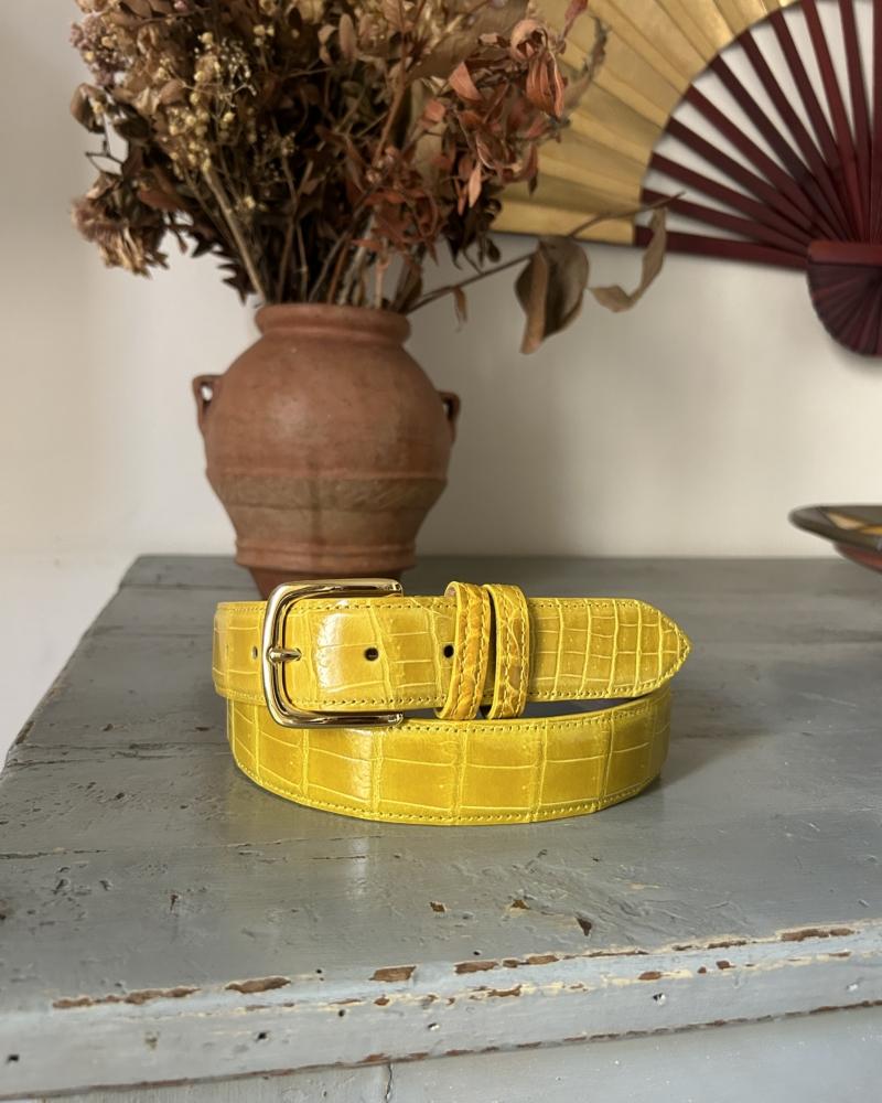 Gold metal buckle belt -Yellow Sun - Image 2