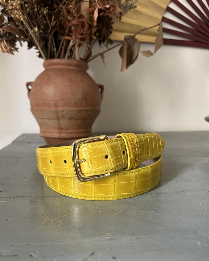 Gold metal buckle belt -Yellow Sun