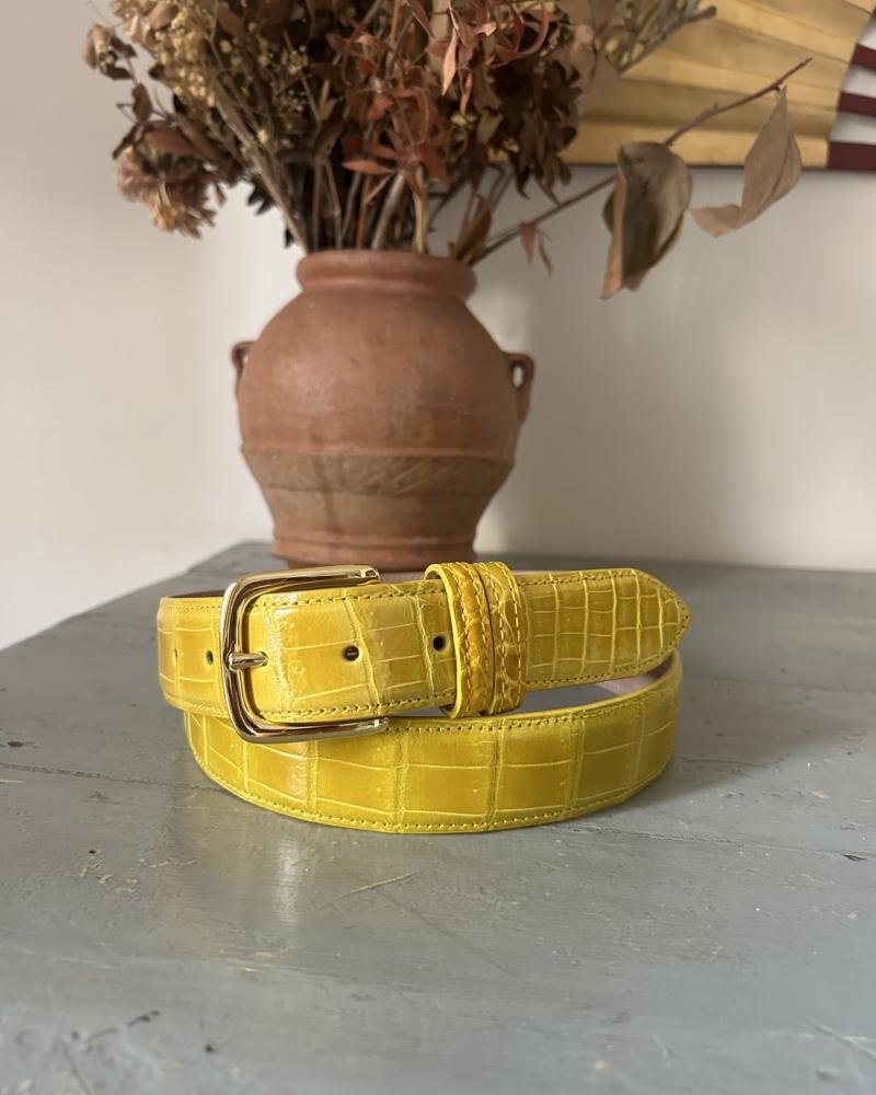 Gold metal buckle belt -Yellow Sun - Image 3