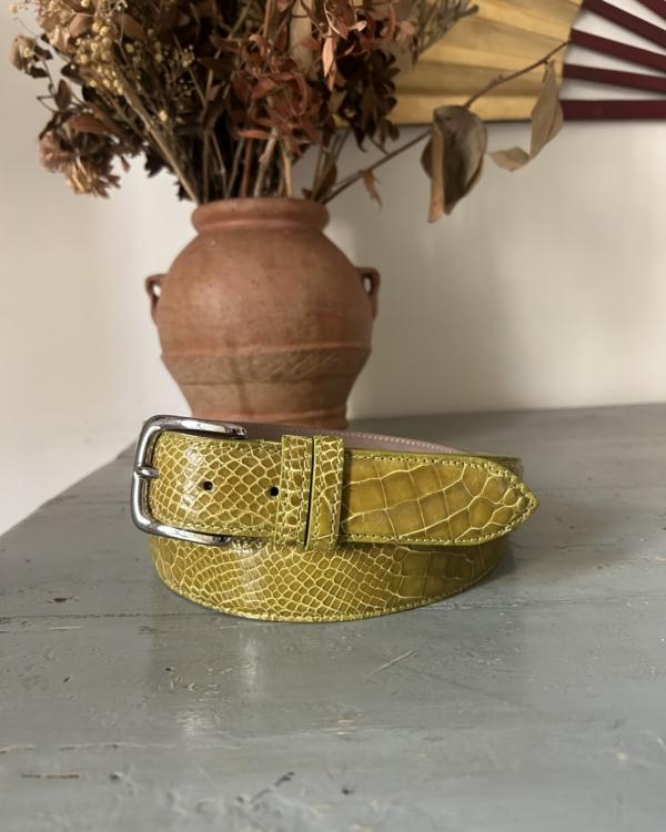 Cintura con fibbia in metallo argentato - Kiwi