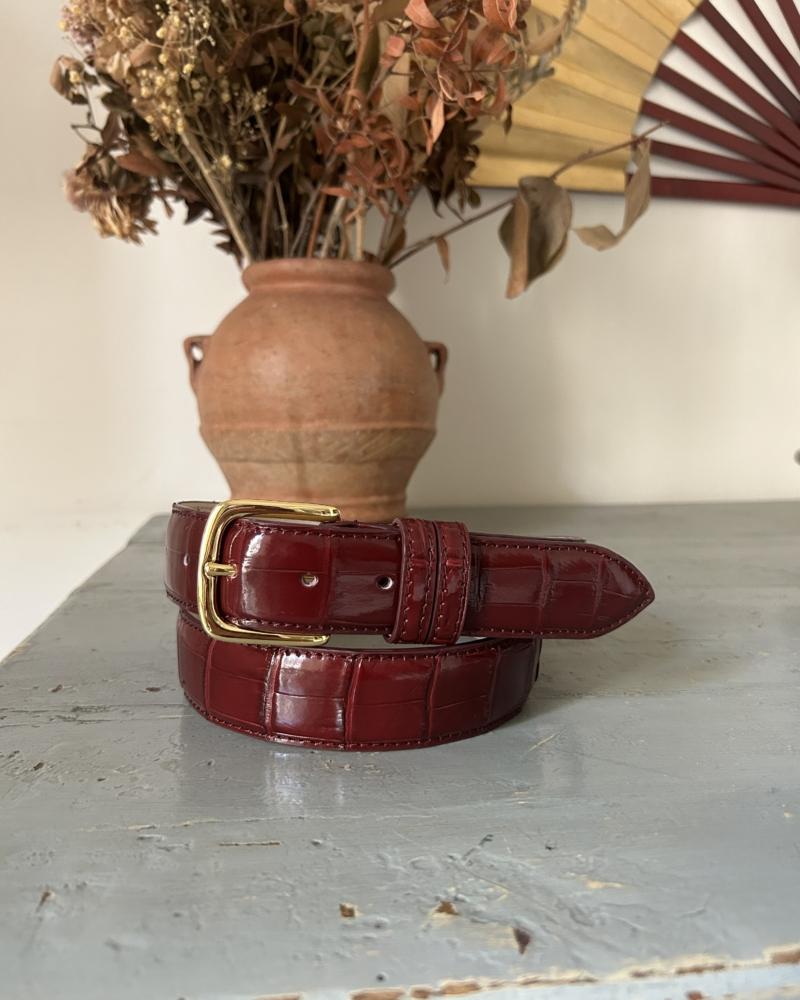 Gold metal buckle belt - Cherry - Image 7