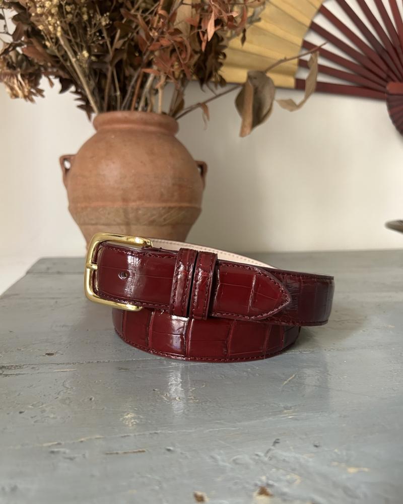 Gold metal buckle belt - Cherry - Image 6