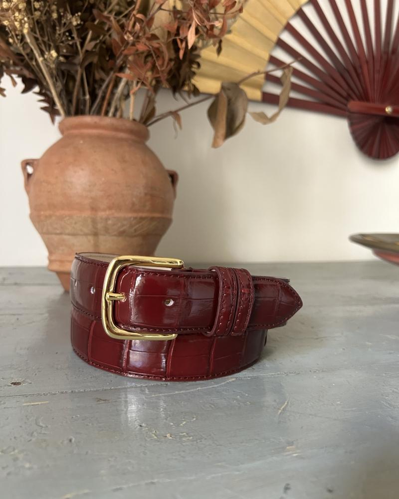 Gold metal buckle belt - Cherry - Image 5