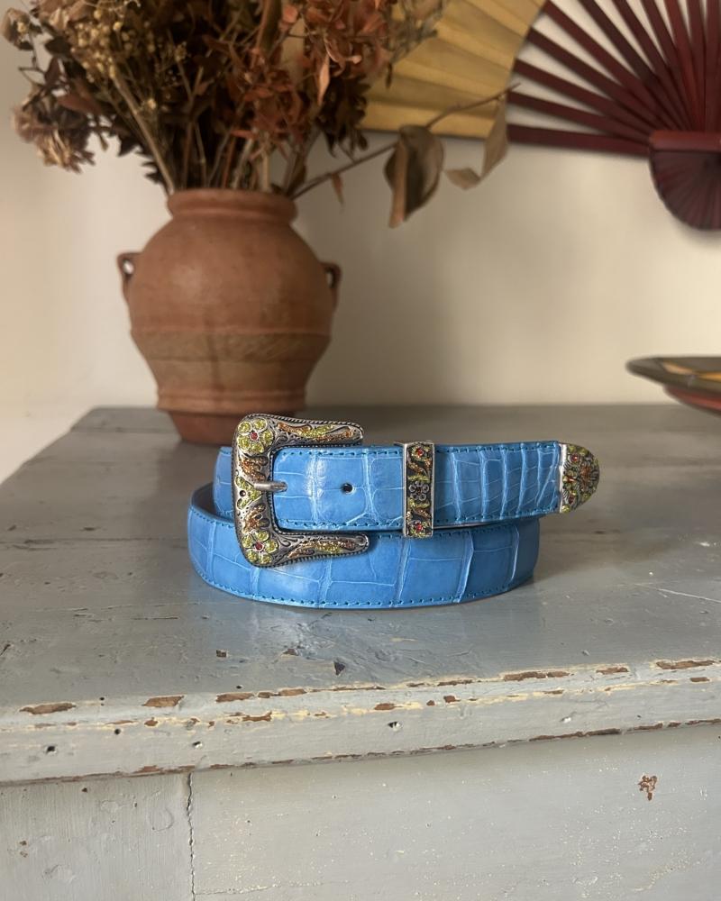 Rodeo belt -Pool & Mustard/Orange - Image 6