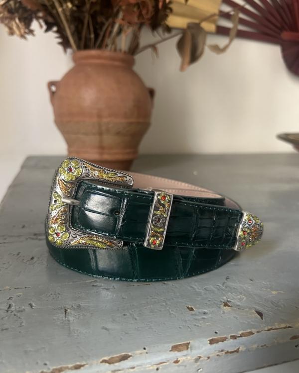 Cintura Rodeo - Verde Foresta & Senape\Arancione