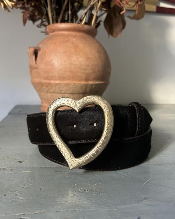 Cintura Cuore - Cavallino muccato e Cuore in Metallo Dorato 3