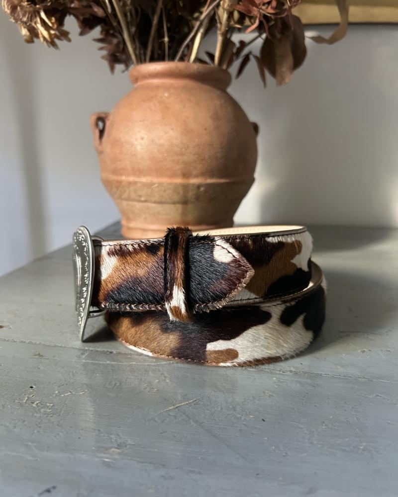The Heart Belt -Cowhide Leather Pony & Metal Buckle 2 - Image 4