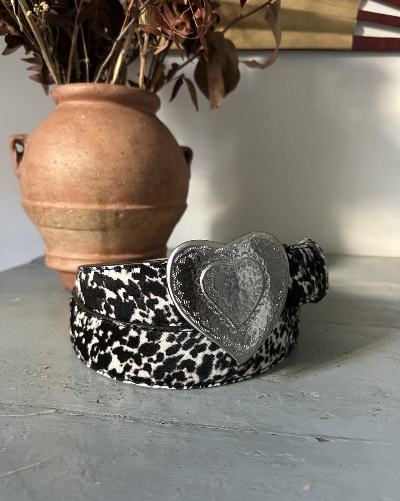 The Heart Belt -Cowhide Leather Pony & Metal Buckle - Image 8