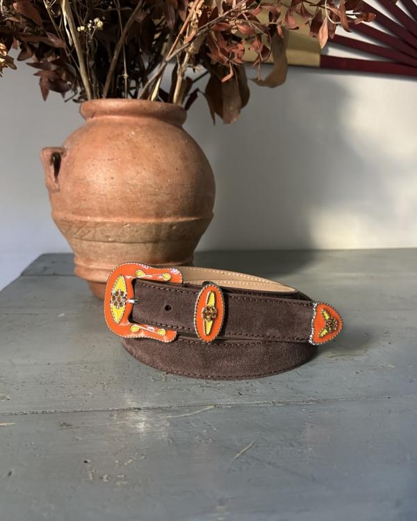 Cintura Scooby Doo xs – Camoscio Marrone & Arancione