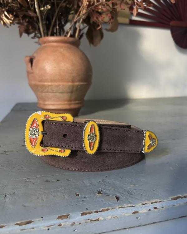 Cintura Scooby Doo xs – Camoscio Marrone & Girasole