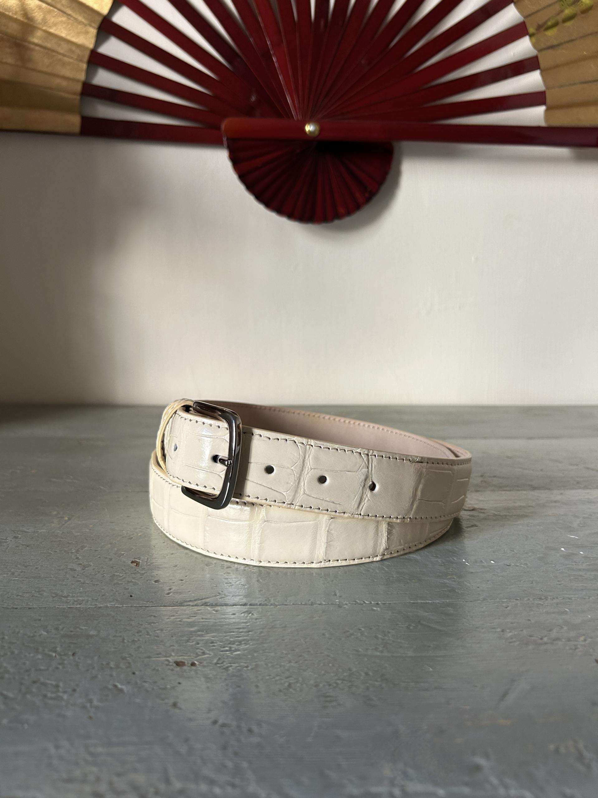 Cintura con fibbia metallo - Panna Montata - immagine 4